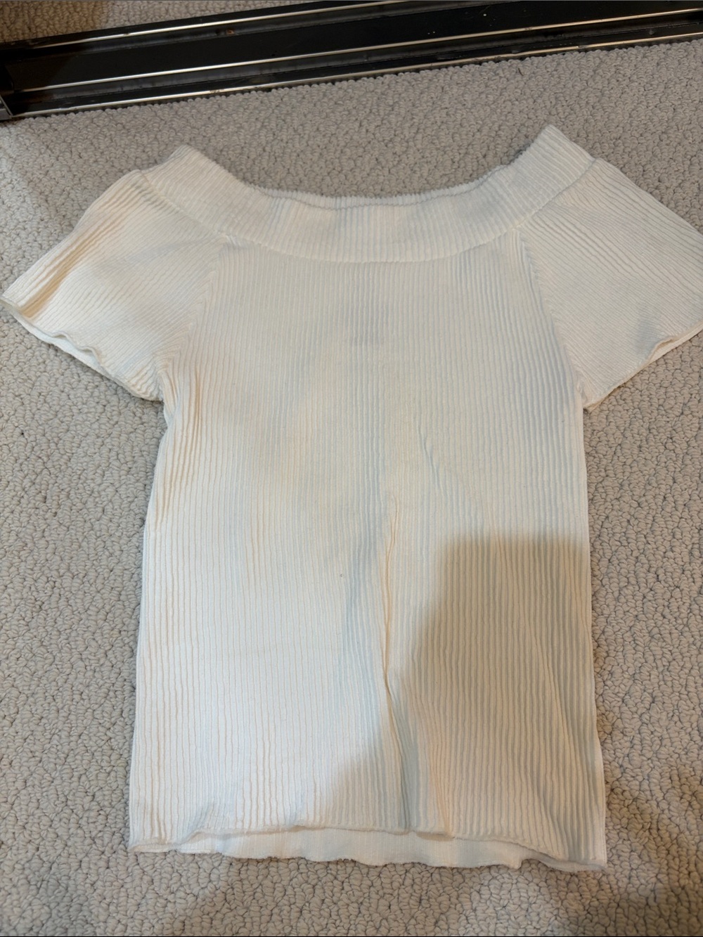 Free People Ribbed Off the Shoulder Tee